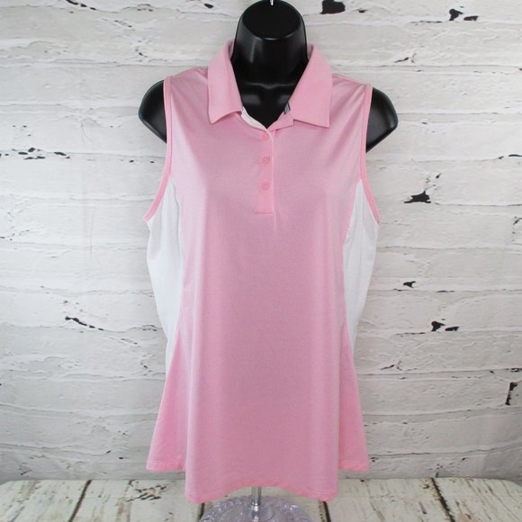 adidas Tops - Adidas Climacool Performance Golf Sleeveless Polo Shirt